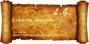 Lukácsy Gusztáv névjegykártya