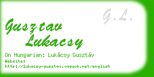 gusztav lukacsy business card