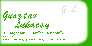 gusztav lukacsy business card